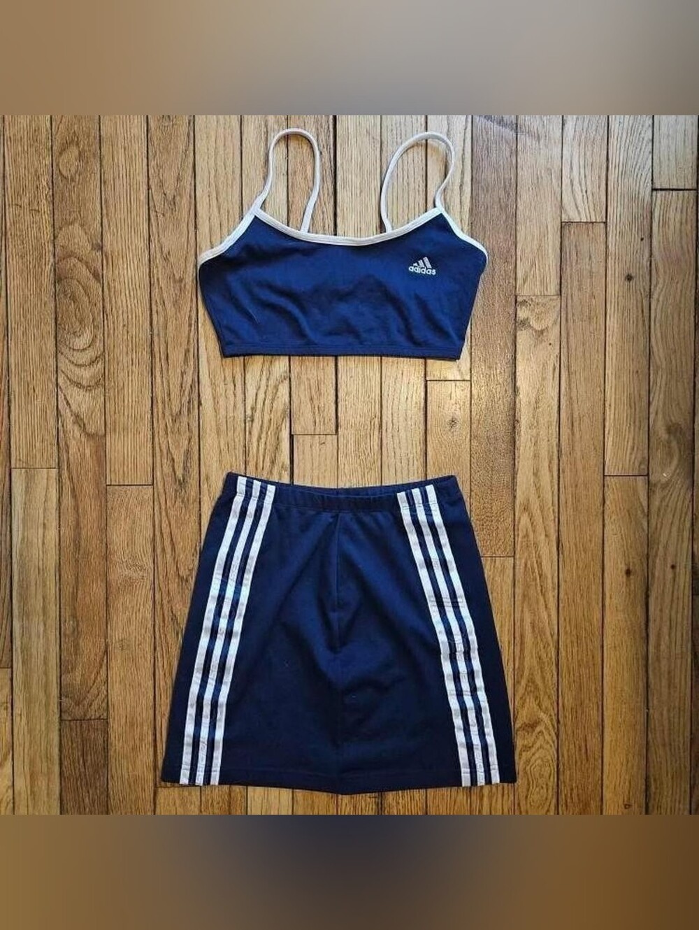 Adidas Dark Blue Set with White Stripes One Of A Kind